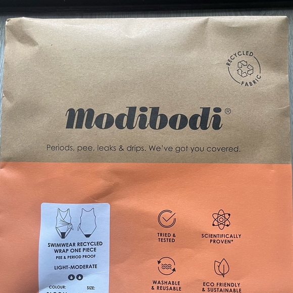 Modibodi Swimwear Recycled Wrap One Piece - Picture 6 of 8